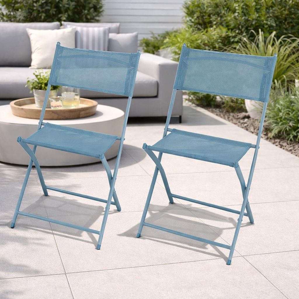 2er Klappstuhl Gartenstuhl Campingstuhl Klappbar klappbar Türkis