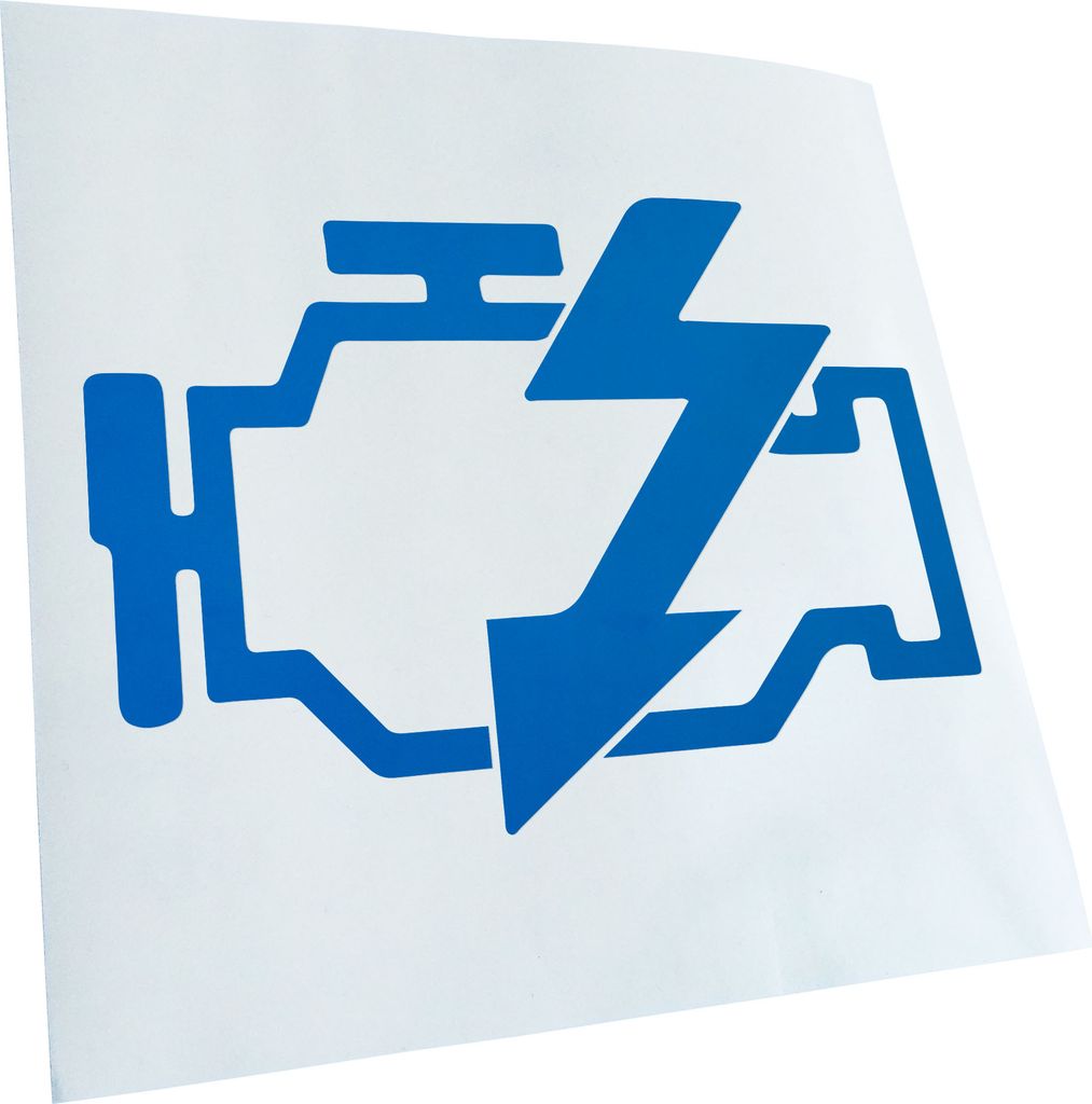 Kiwistar - Autoaufkleber - Motorkontrollleuchte Heckscheibenaufkleber - Aufkleber für Auto Kfz Fahrrad, LKW, Truck Mofa