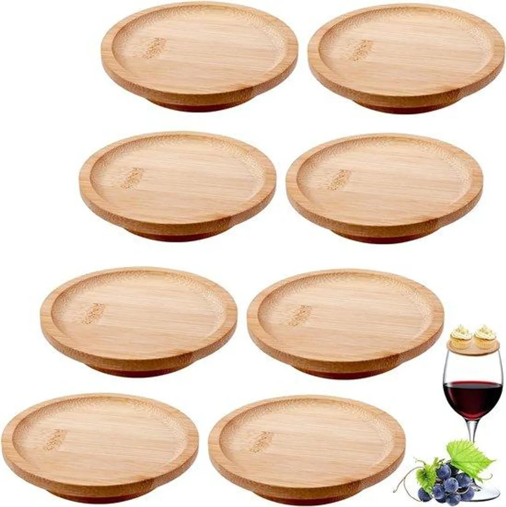 Set de charcuterie en bambou et bois - Lot de 8 pièces pour fêtes
