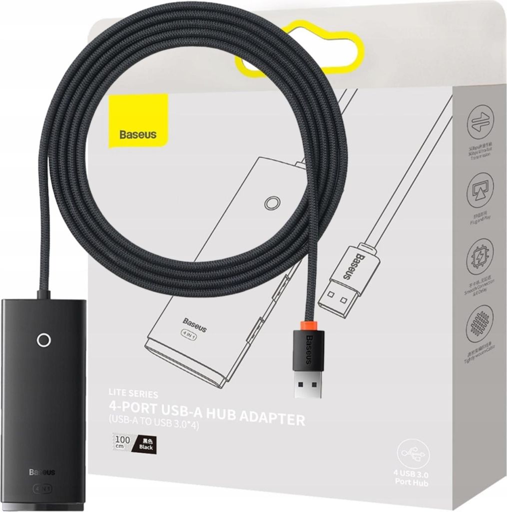 Hub externe Baseus Lite, ports USB : 4 ports USB 3.0, Image du produit 