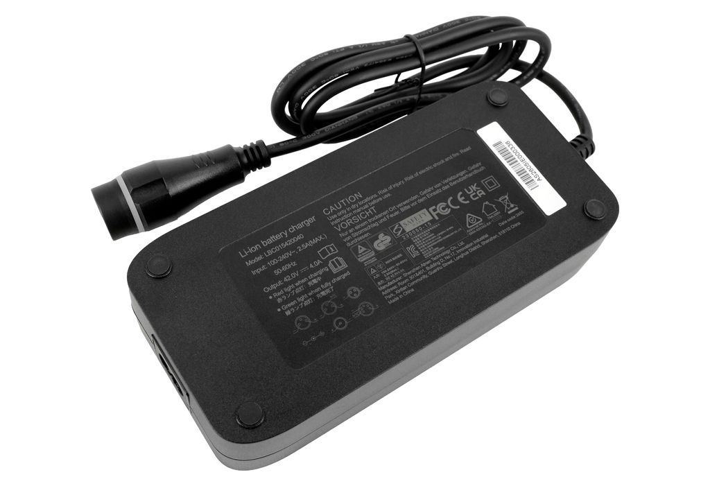 Chargeur 42V 4A PowerSmart – Pour Batteries 36V Haibike, Husqvarna, Raymon, Winora – Prise Rond Simplo – Protection Intégrée