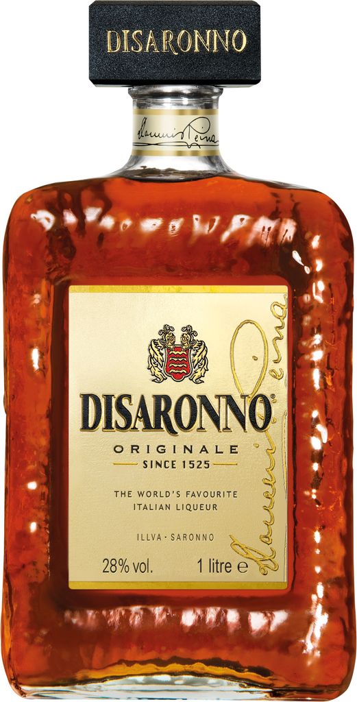 A bottle of Disaronno Originale Italian Liqueur.