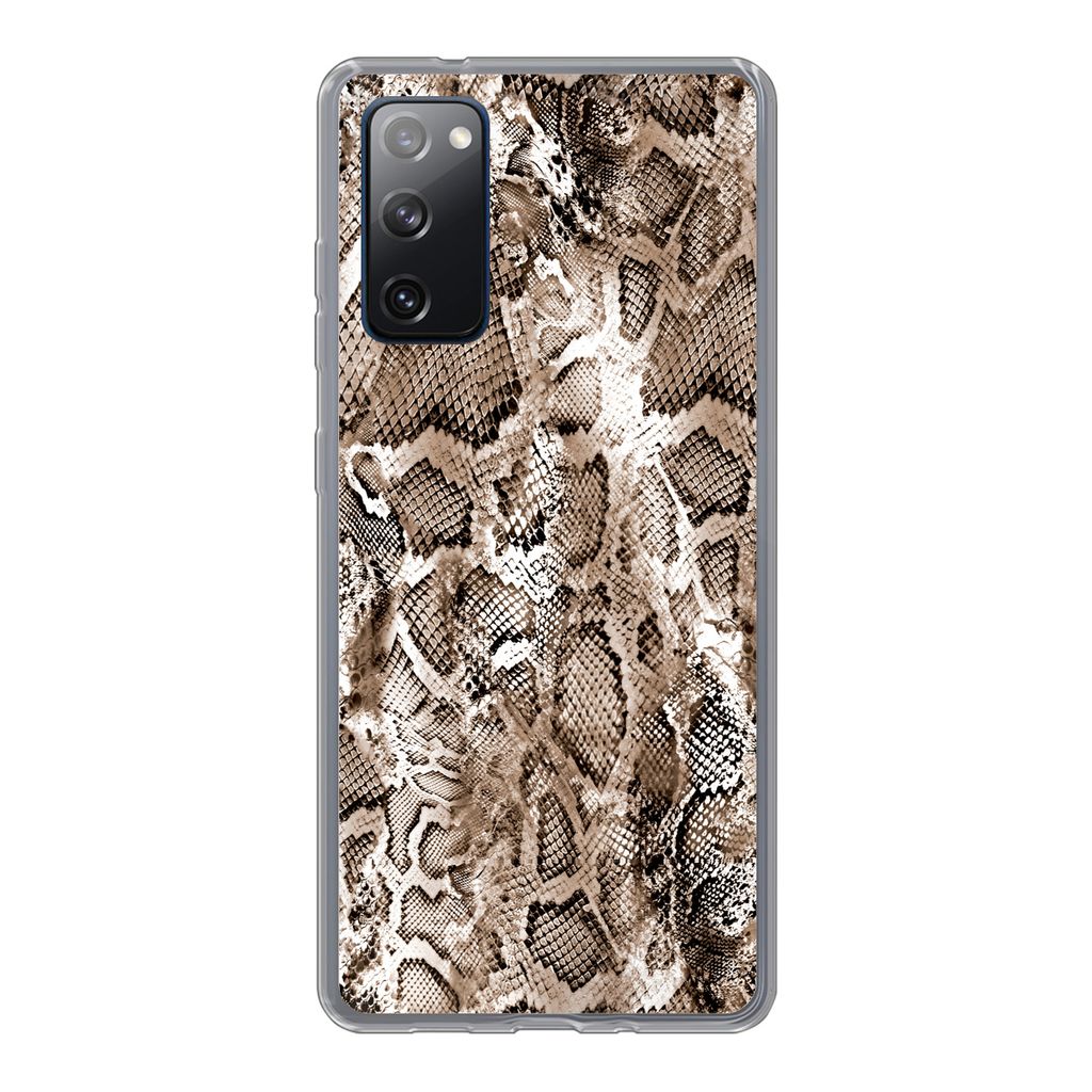 MuchoWow Handyhülle Schutzhülle Hülle für Samsung Galaxy S20 FE Tiermuster - Schlange - Haut Silikon Softcase Handy Hülle - Abdeckung