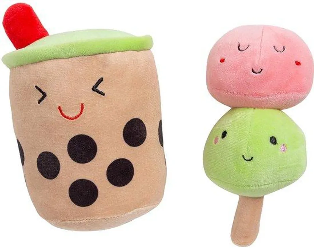 Anti-ennui pour animaux Peluches Squeaker Boba Mochi Chien et Chat