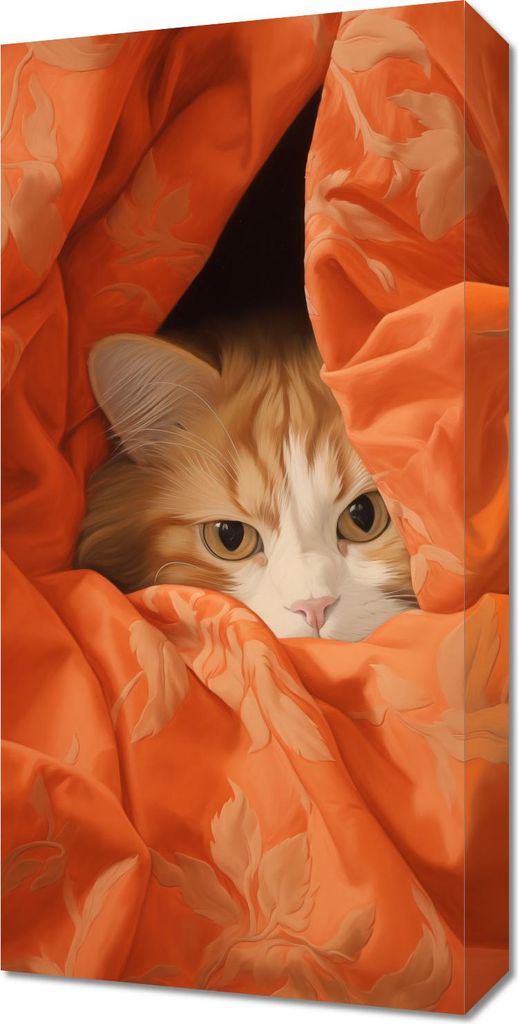 Bild 30x60cm Versteckte Katze