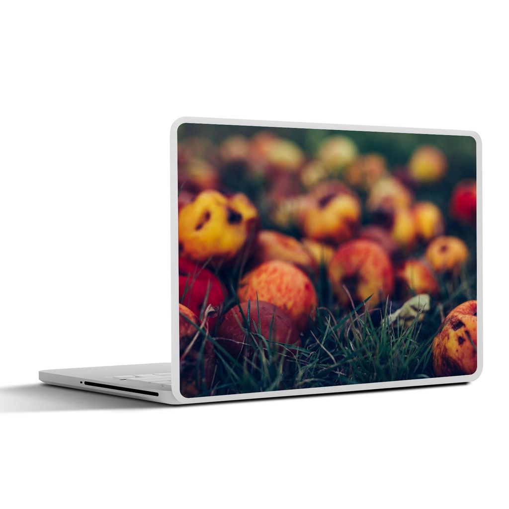MuchoWow Laptop Aufkleber Sticker Cover Landdekoration - Herbst - Apfel - Obst 31x22.5 cm - Laptop-Deko
