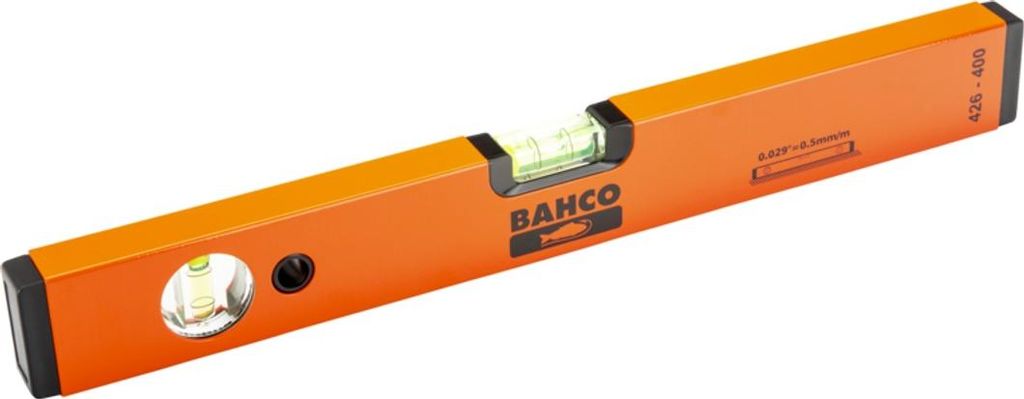 Bahco Rechteckige Wasserwaage aus eloxiertem Aluminium, drei Libellen, 1200 mm