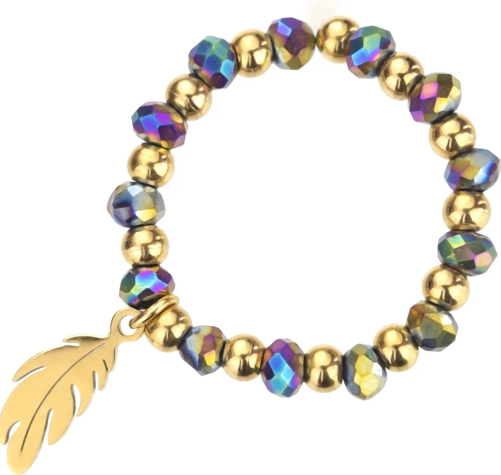 Bague plaquée or anti-ternissement avec perles - Bijou durable