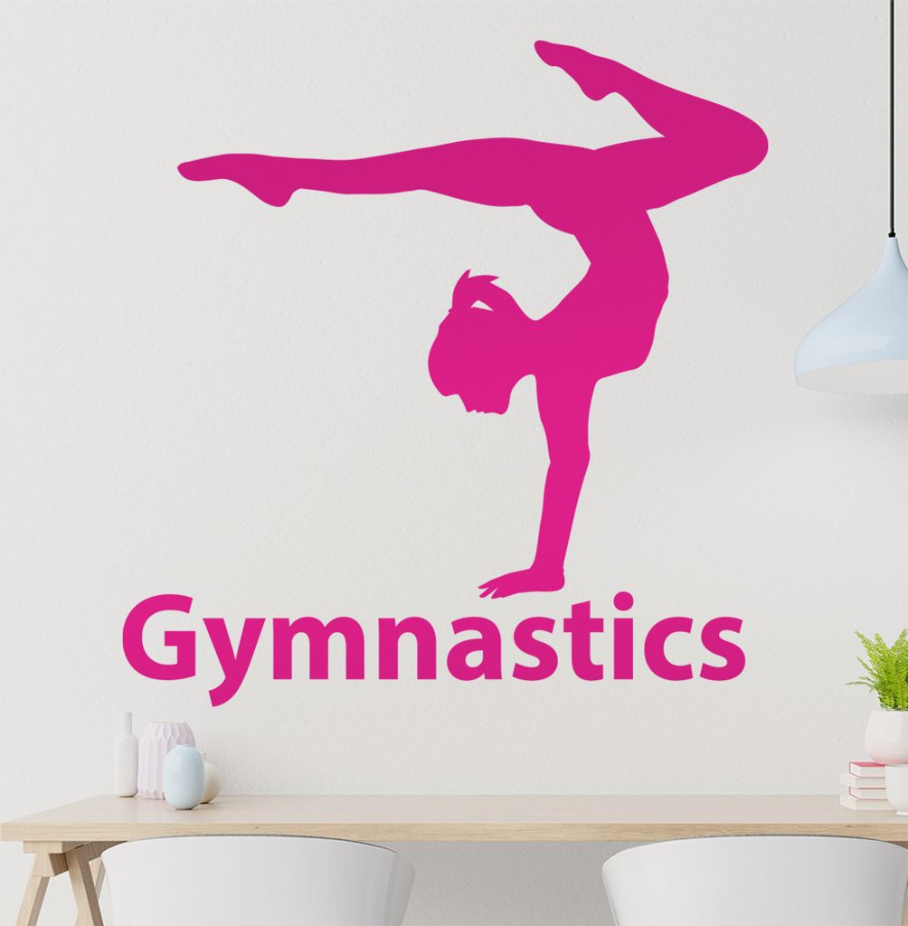 Gymnastics Wandtattoo in 6 Größen - Wandaufkleber Wall Sticker - Dekoration, Küche, Wohnzimmer, Schlafzimmer, Badezimmer