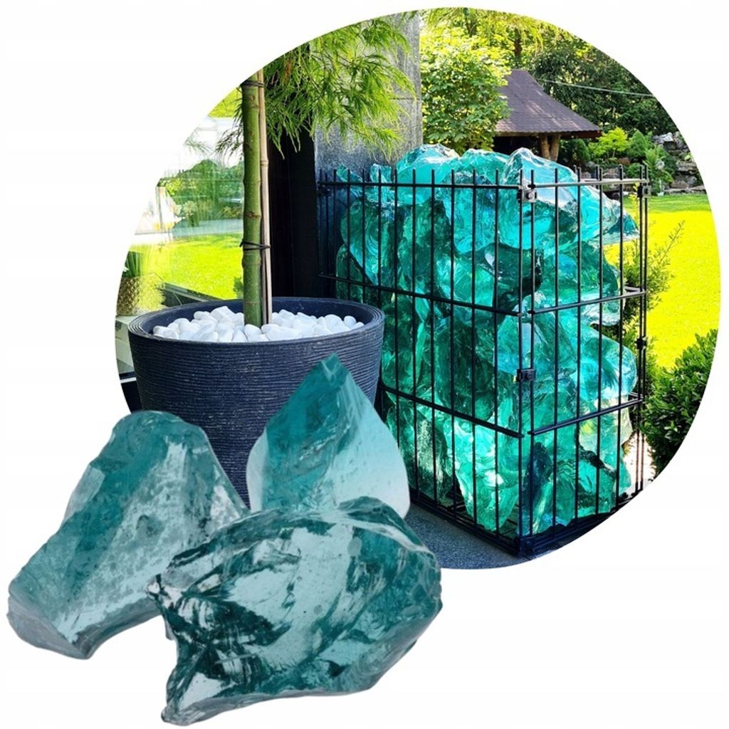 GLASBLÖCKE, Glas 2 kg, Dekoglas, DEKORATIVER STEIN, Produktbild