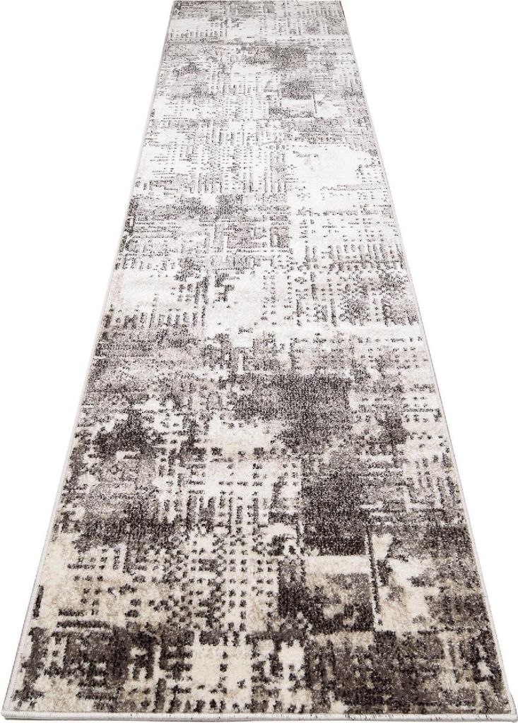 Läufer Teppich Flur Wohnzimmer Schlafzimmer Kurzflor Modern Design Beige Braun 70 x 110