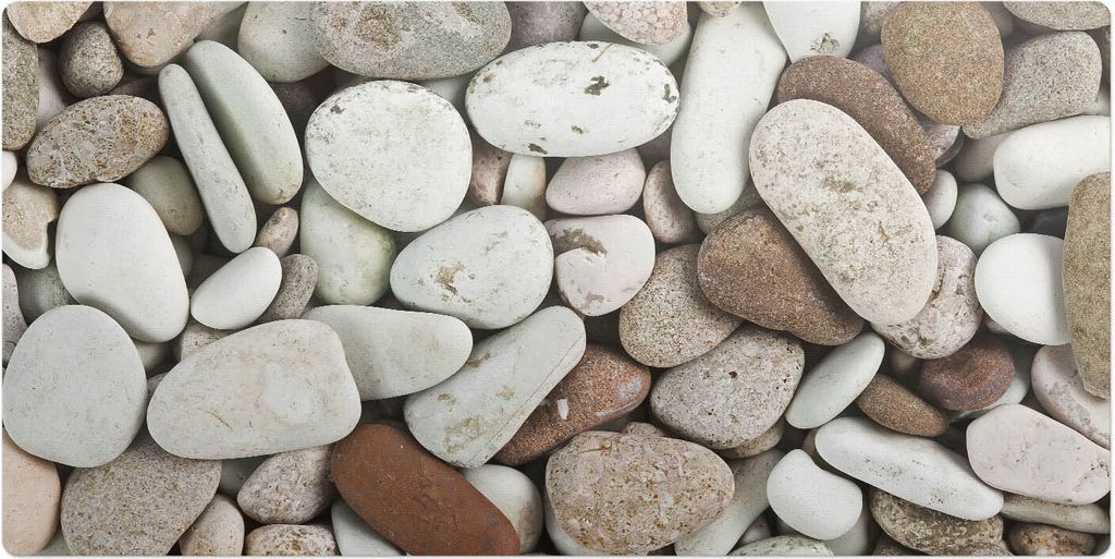 Steine Am Strand– Schreibtischunterlage – Schreibtisch Tischunterlage – 120x60 cm – Unterlage Groß Schreibtischmatte