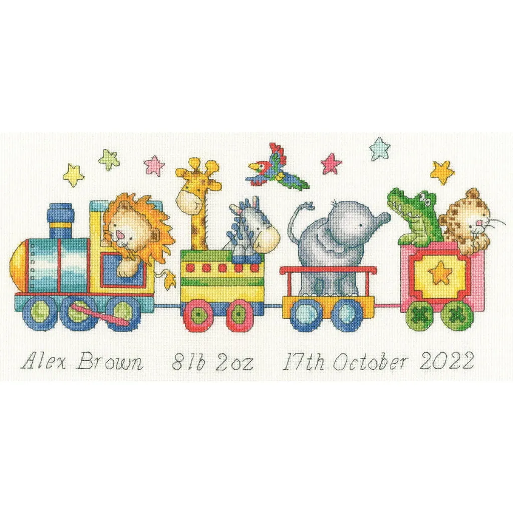 Broderie point de croix compté train Choo Choo 35x17cm Bothy Threads