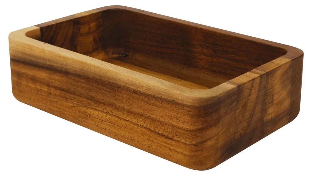 Solution de rangement cosmétiques et bureau - Acacia élégant 18x12cm