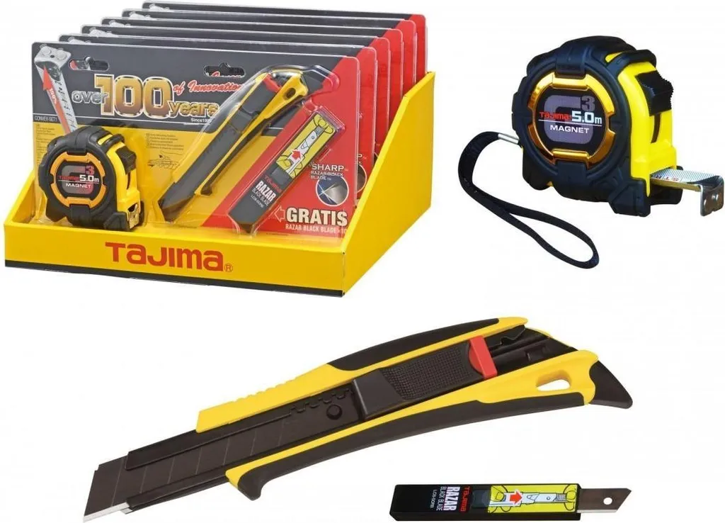 Set d'Outillage de Mesure et Découpe - Mètre Ruban et Cutter Universel - 9