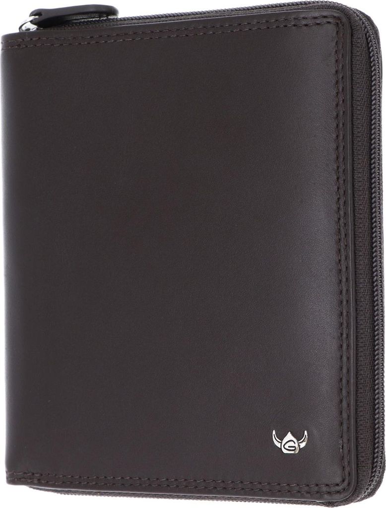 Golden Head Leder Geldbörse Polo RFID Protect RV-Kombischeintasche 3302 Dunkelbraun
