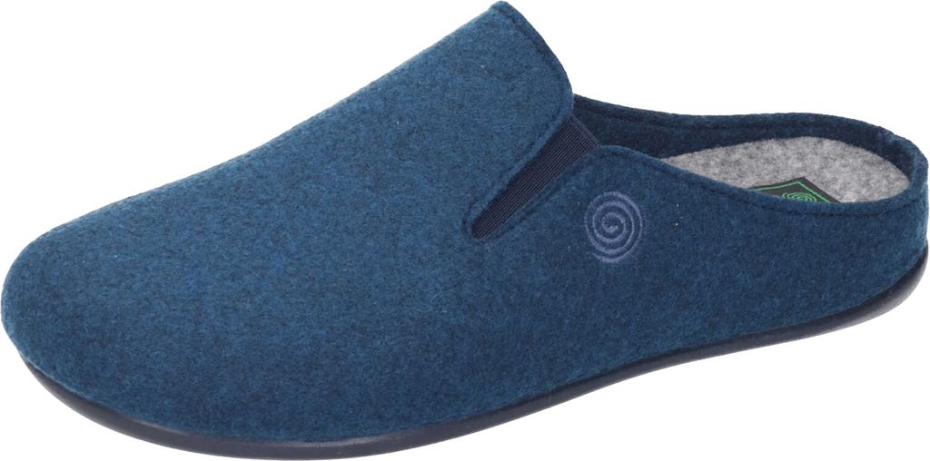 Dr. Brinkmann Herren Pantoffeln Wollfilz Hausschuhe 220009, Größe:43 EU, Farbe:Blau
