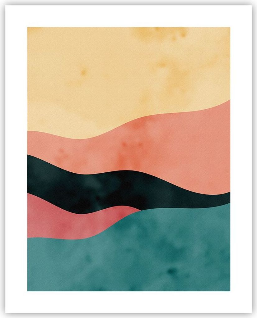 Poster - Poster ohne Rahmen - Mehrfarbig Abstraktion Modern - 40x50 cm - Wand Bild - Wanddeko - Wandbilder - Kunstposter - Wandposter - Bilder - Ku...