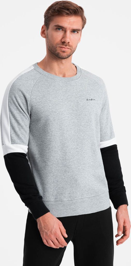Ombre Clothing Herrensweatshirt ohne Verschluss Sidibeh grau M