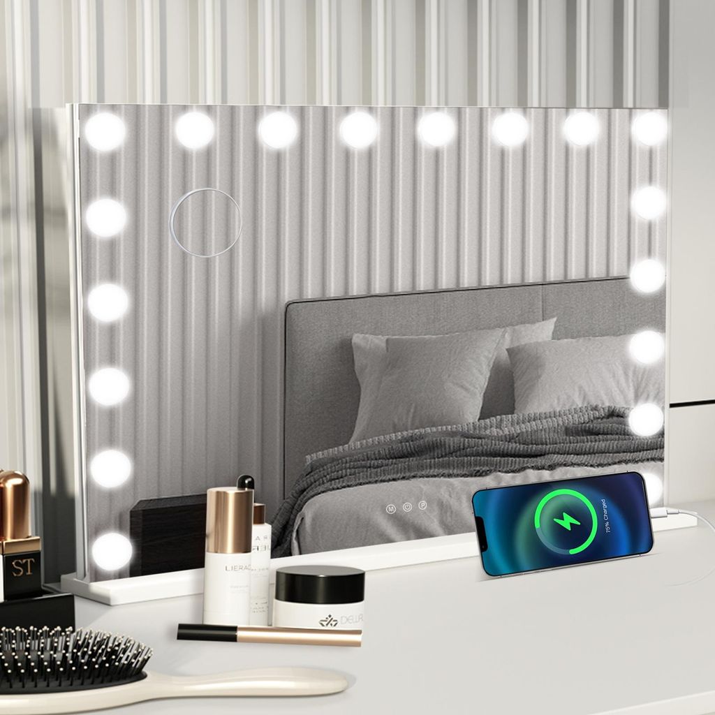 Puluomis Kosmetikspiegel Hollywood 18 LED 80x60cm 3 Produktbild 