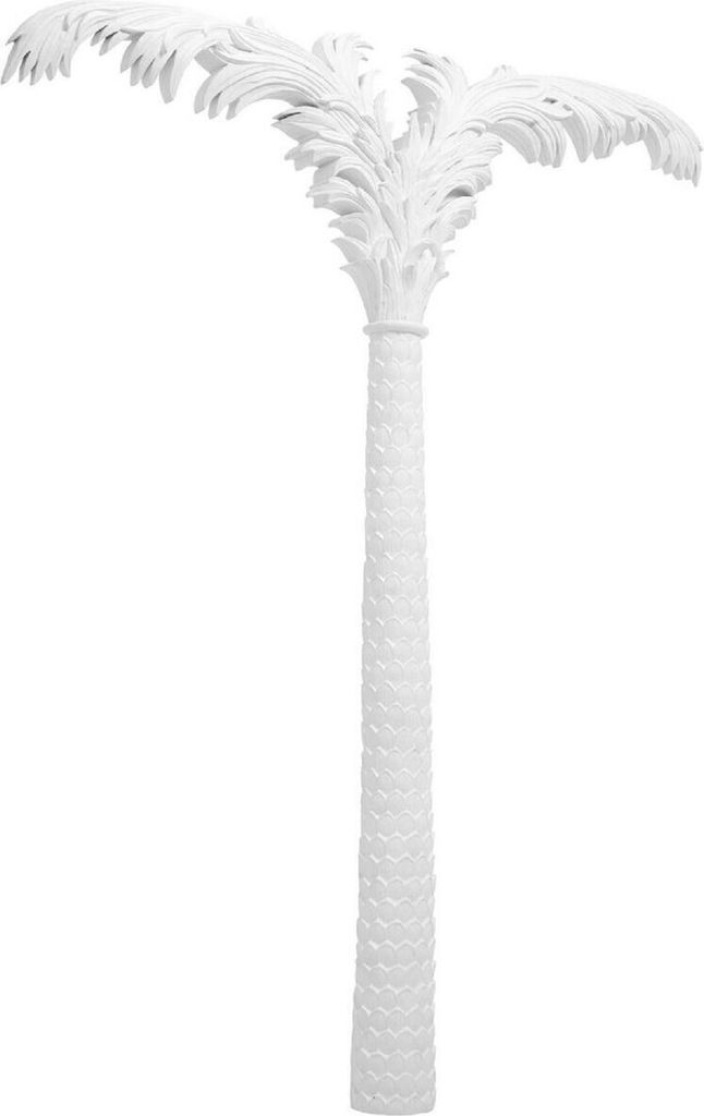 Casa Padrino Luxus Wanddeko Palme Mattweiß 260 x H. 260 cm - Kunstharz Palme - Luxus Deko Accessoires