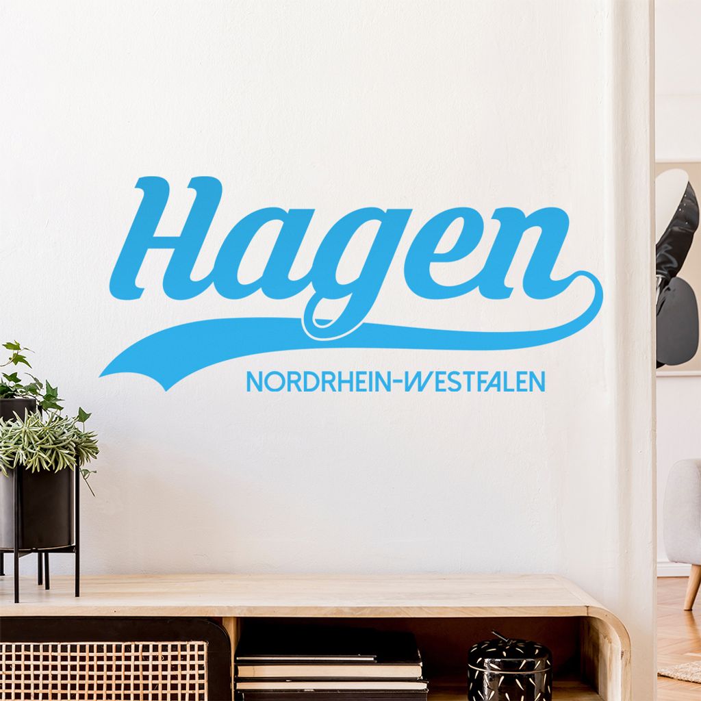 Hagen Nordrhein-Westfalen Wandtattoo Wandaufkleber Wall Sticker - Dekoration, Küche, Wohnzimmer, Schlafzimmer, Badezimmer
