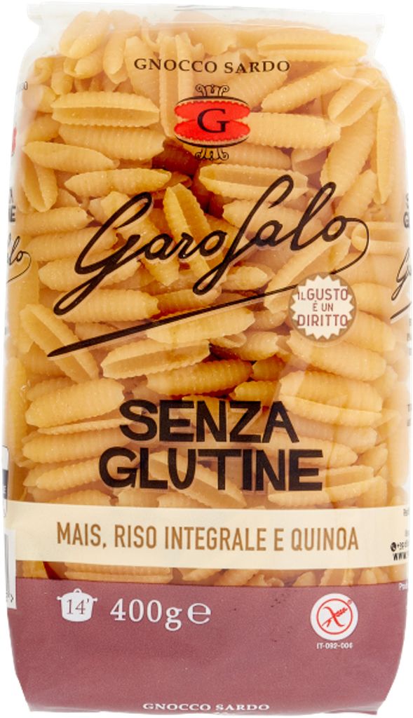 Pâtes sans gluten, Gnocco Sardo, marque Garofalo, poids net Image du produit 