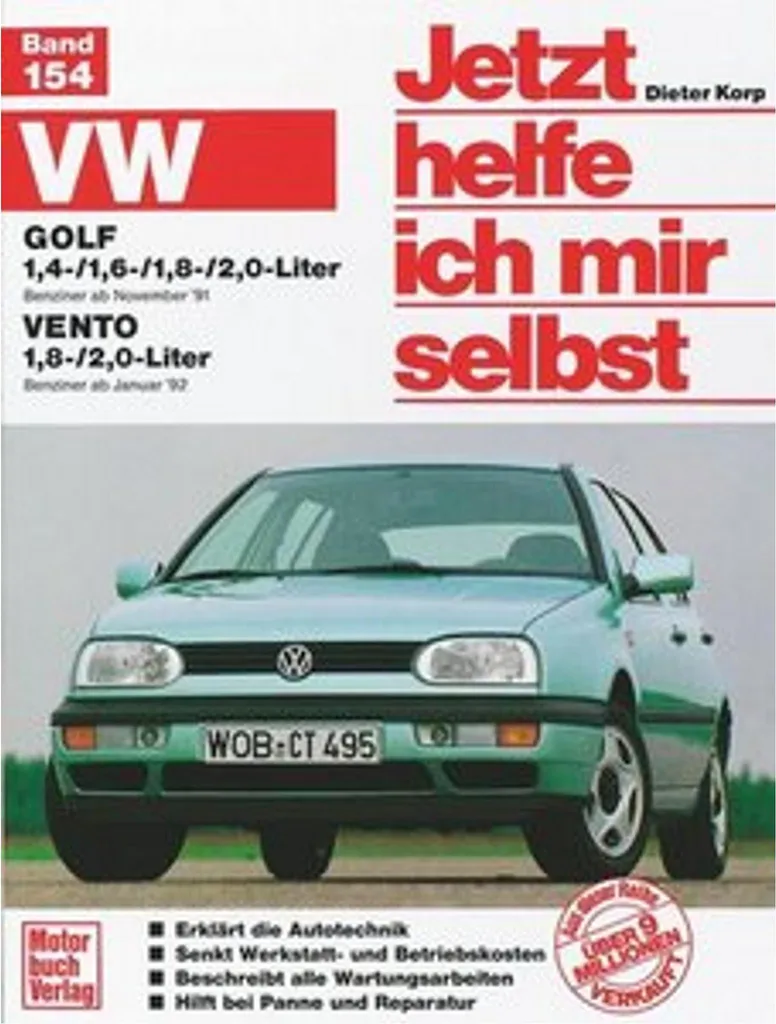 Réparez les pannes de votre VW Golf ou Vento grâce à ce manuel atelier