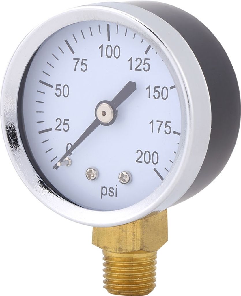 1pc Mini genaues Druckmessgerät für Kraftstoff Luft Öl Flüssigkeit Wasser 0-200psi 1/4" NPT Gewinde Montage