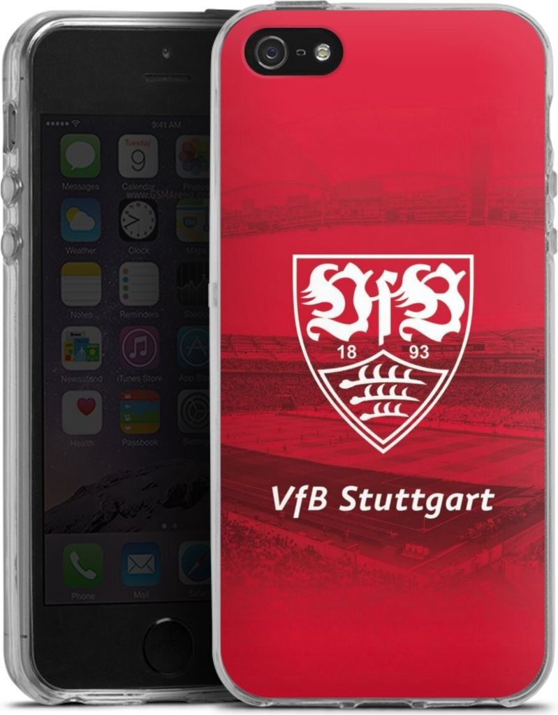 DeinDesign Handyhülle für Apple iPhone 5s Silikon Hülle Case Smartphone Schutzhülle Offizielles Lizenzprodukt Stadion VfB Stuttgart