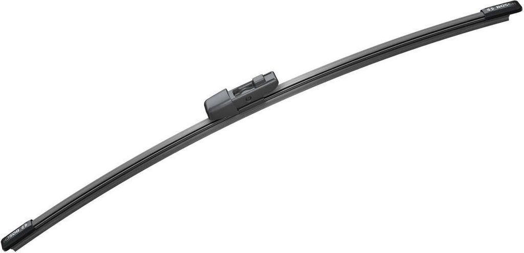 A single car windshield wiper blade is shown against a white background.