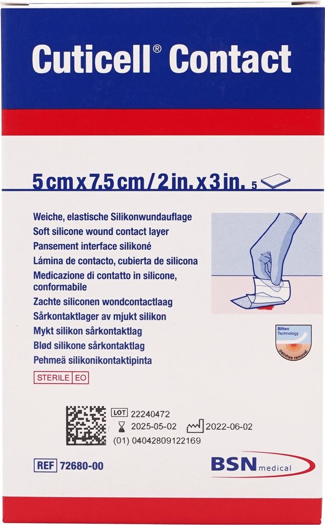 Cuticell Contact 5x7,5 cm Verband 5 St Produktbild 