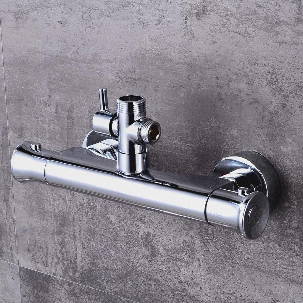 Thermostat-Brausebatterie 38°C Duschthermostat Mischbatterie Dusche Duschmischbatterie Armatur 20-55 °C Temperatur Einstellbar Thermostat Duschar...
