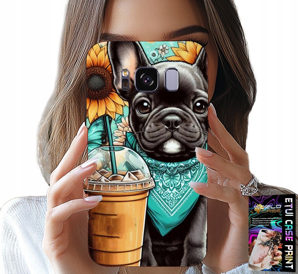 Fall Für Samsung Galaxy S8 - Bulldogge Coffi Liebe, Sonnenblumen, Psi Fall