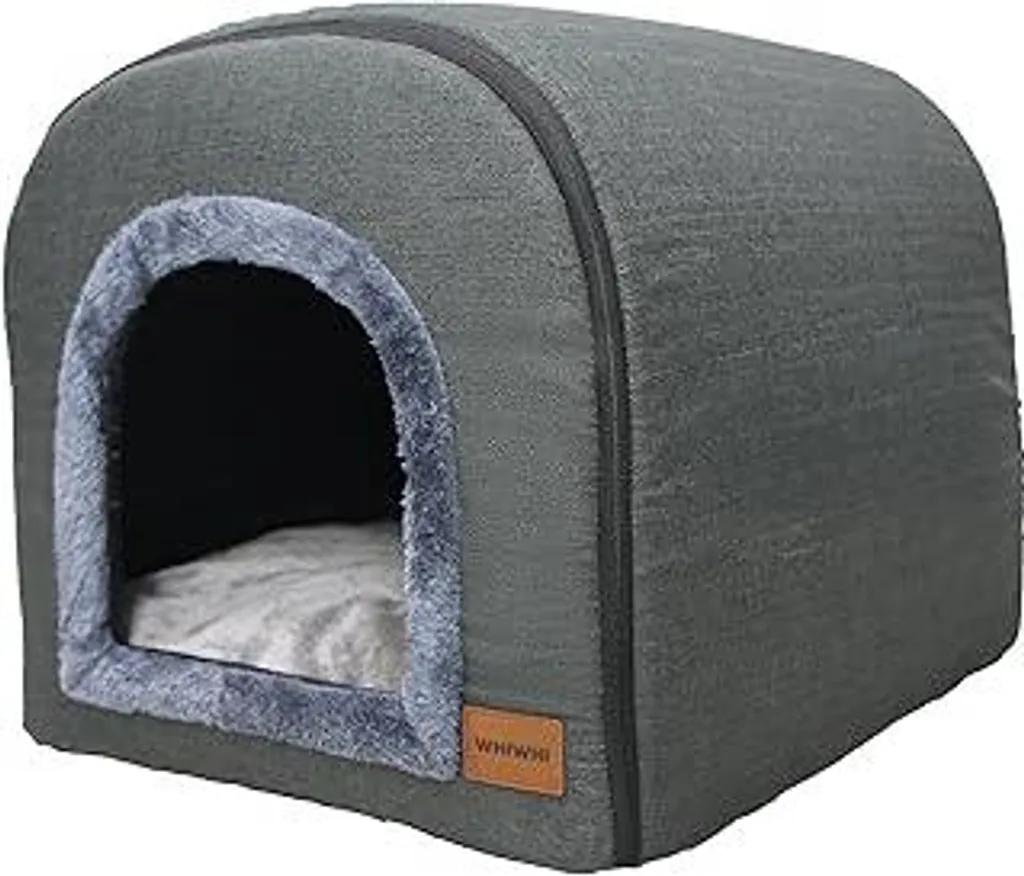 Casa per Gatti Pieghevole 45x35x35 cm - Gattaiola Interni Grigio