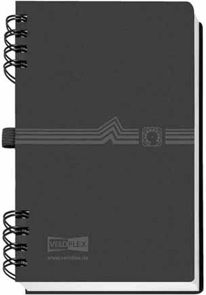 VELOFLEX Telefonbuch aus Kunststoff schwarz DIN A6 Produktbild 