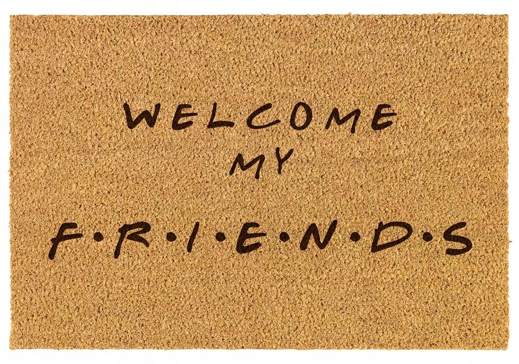 Zerbino in cocco "Welcome My FRIENDS" 40x60 cm - Per Immagine del prodotto 