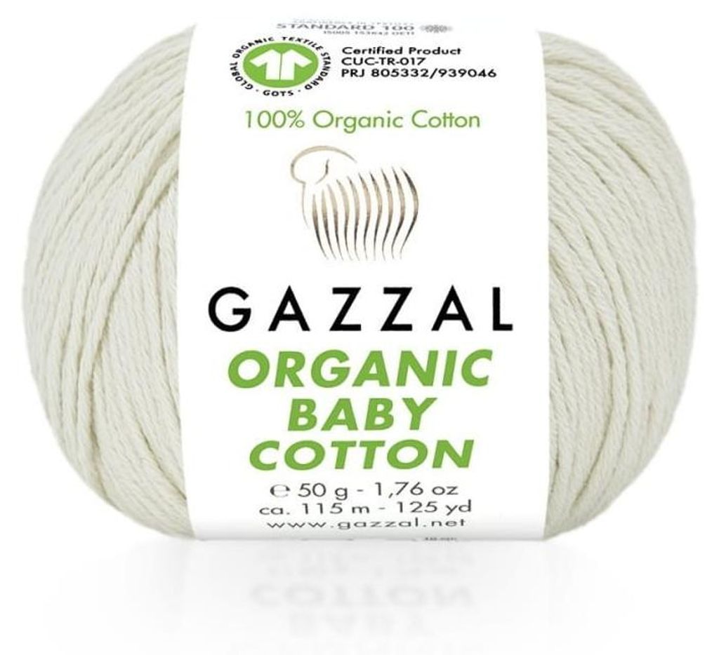 Příze Gazzal Organic Baby Bavlna 436, světle béžová - pro Obrázek produktu 