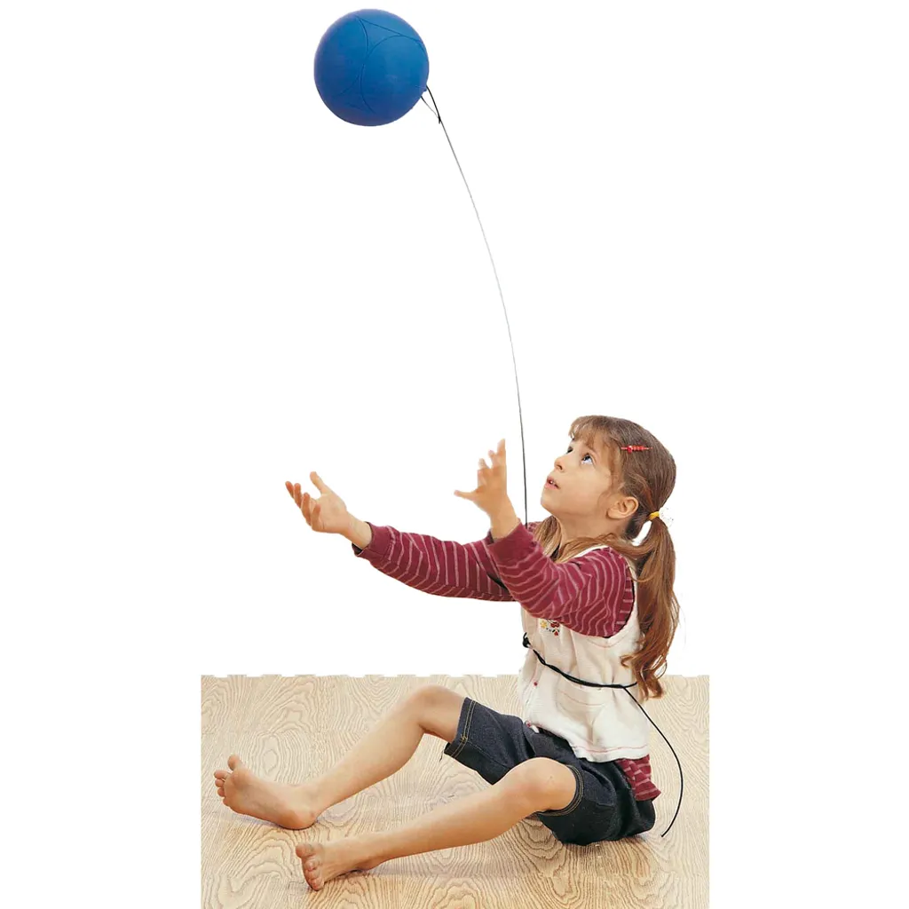 Ballon de retour Weplay bleu 20cm avec lien extensible robuste - 3