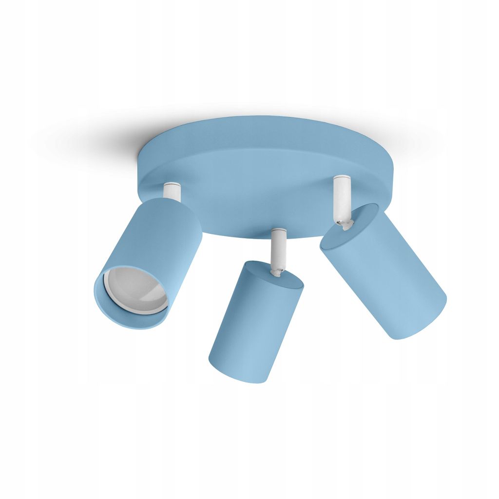 FKL DESIGN Home Deco Deckenlampe Deckenleuchte Kinderleuchte Kinderlampe 3-flammig GU10 Verstellbar Lampenschirm Lampe aus Serie (N975-EG3-B)