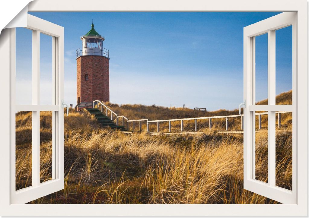 ARTland Poster Leuchtfeuer Kampen - weißes Fenster Größe: 70x50 cm