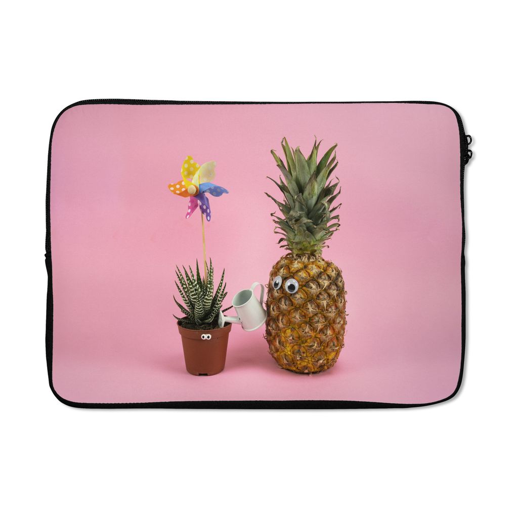 MuchoWow Laptop Hülle 13 Zoll Ananas bewässert eine Pflanze Laptoptasche - Laptophülle - Sleeve - Rundumschutz
