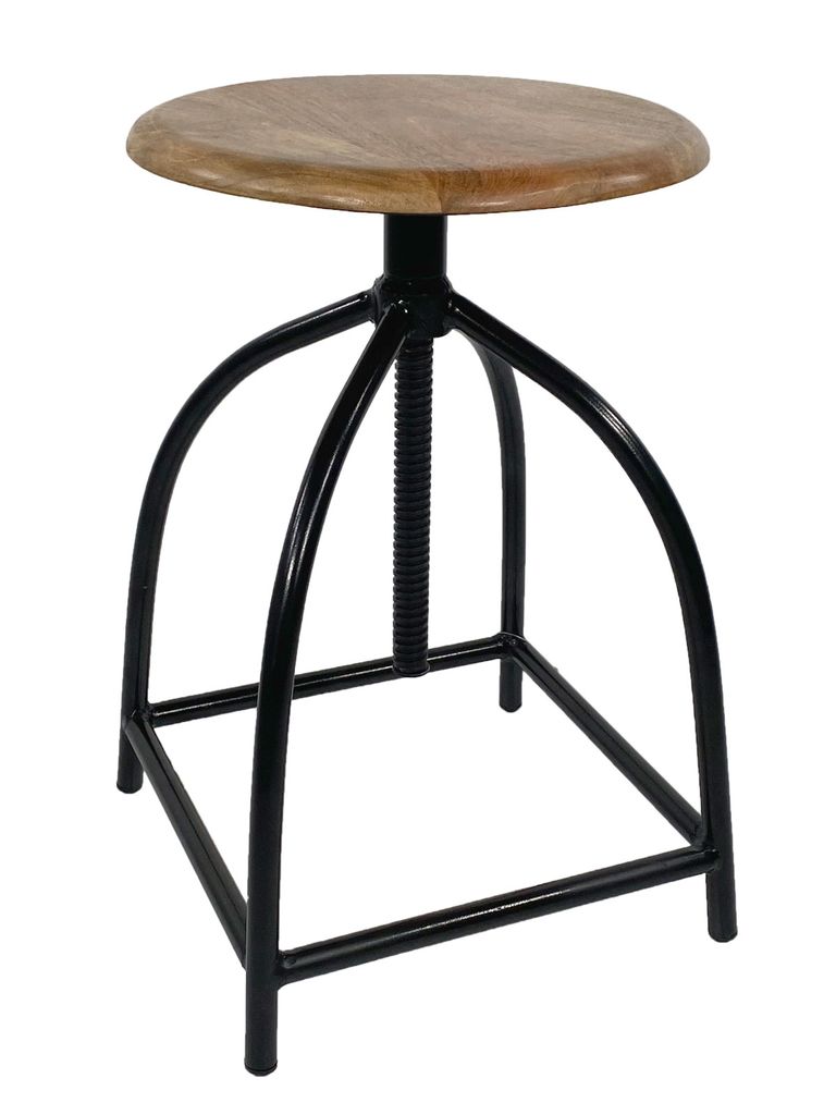 Drehhocker Barhocker Hocker Drehstuhl höhenverstellbar Massivholz reinweiß