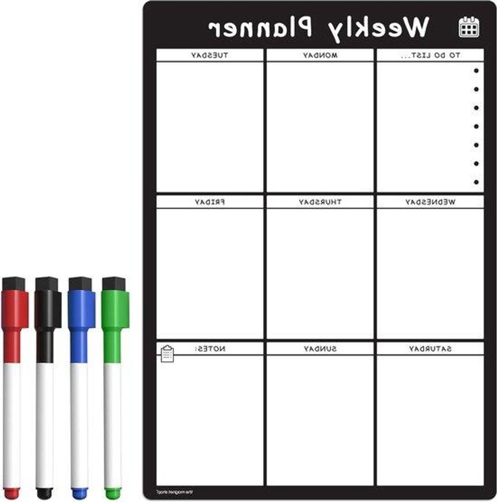 Magnetische Wochenplaner A4 rosa Whiteboard