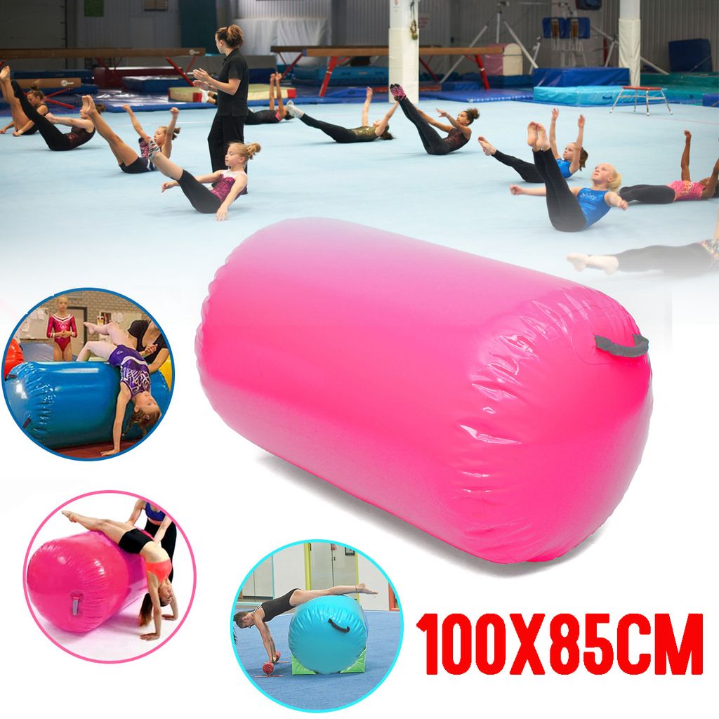 Air Track Tumbling Yoga Rolle 100x85cm Gymnastics Mat Luftmatratze Minzgrün ~