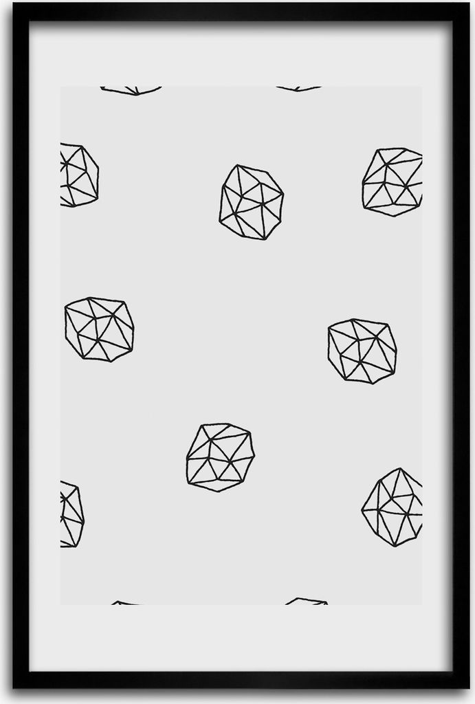Bild - Bilderrahmen - 40 cm x 60 cm - MDF - Rahmen - Wandkunst - Abstraktes Muster