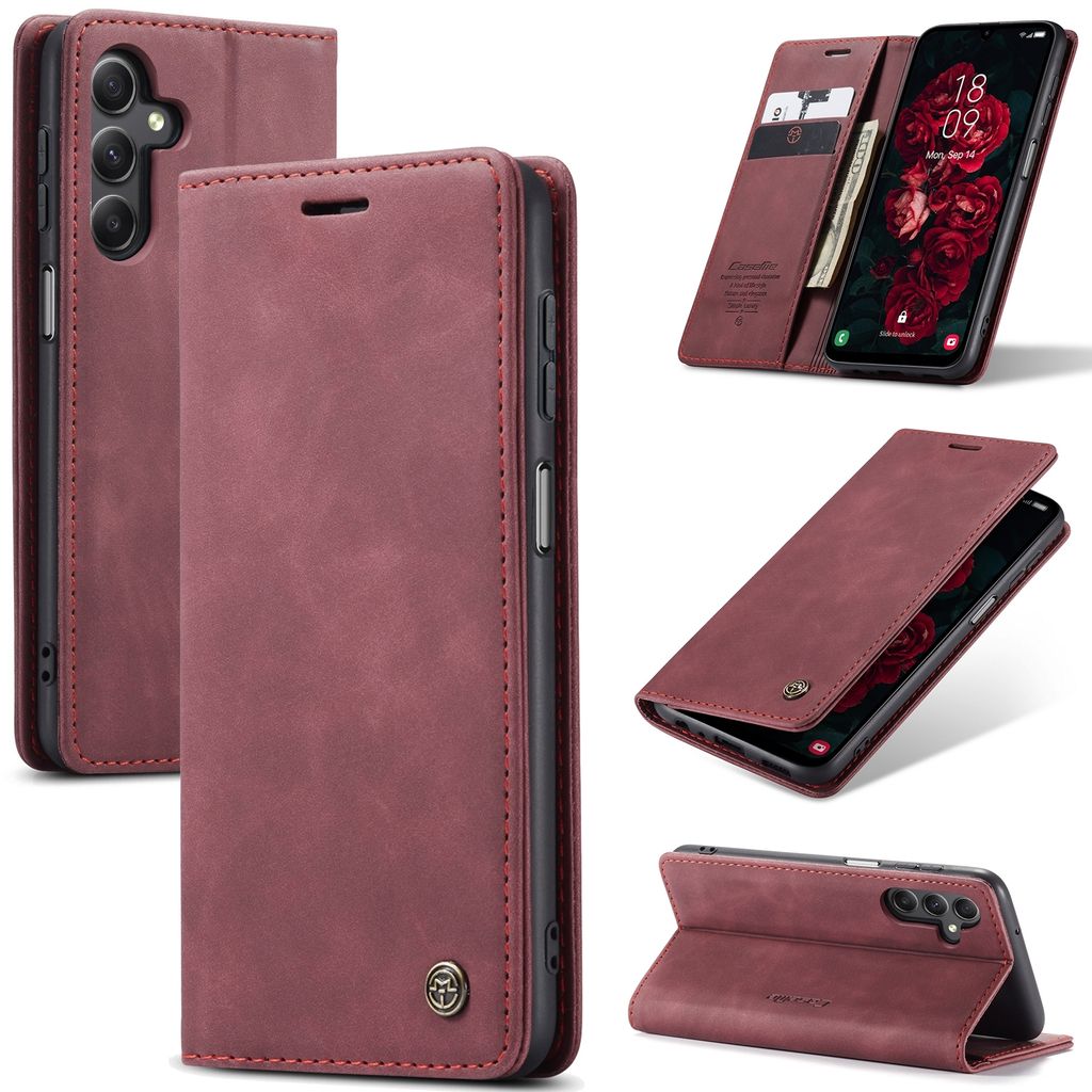 Klapphülle für Samsung Galaxy A25 5G (Case Me) - Weinrot Produktbild 