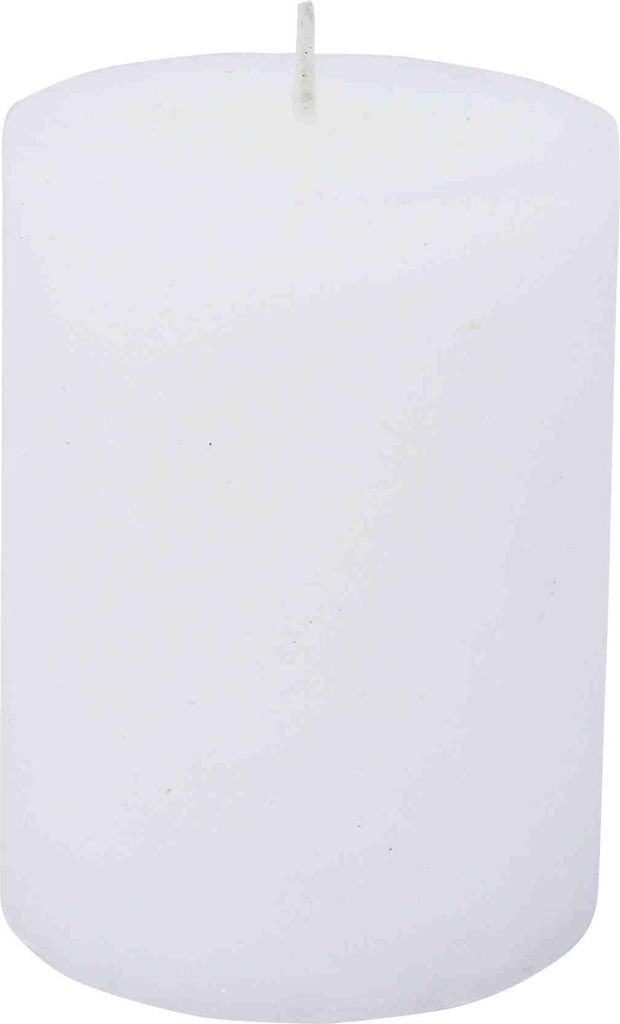 Stumpenkerze durchgefärbt weiß 8 x Ø 6 cm Produktbild 