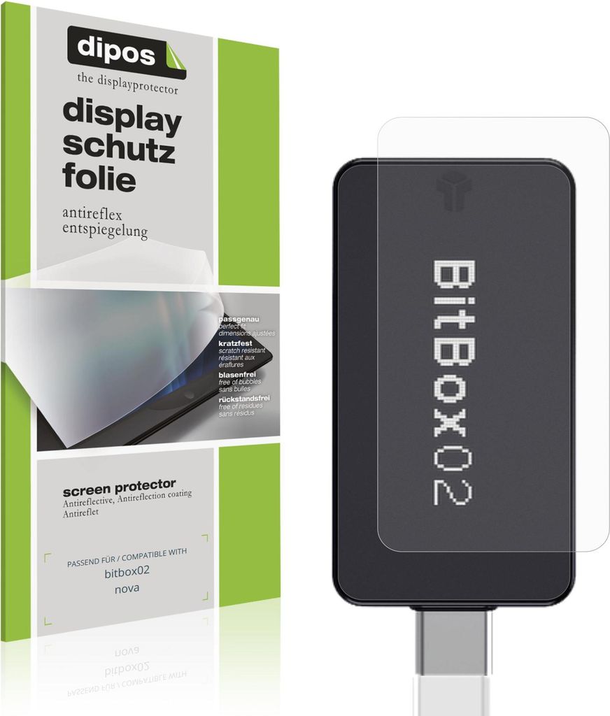 4x Schutzfolie für bitbox02 nova matt Displayschutzfolie Folie Display Schutz dipos