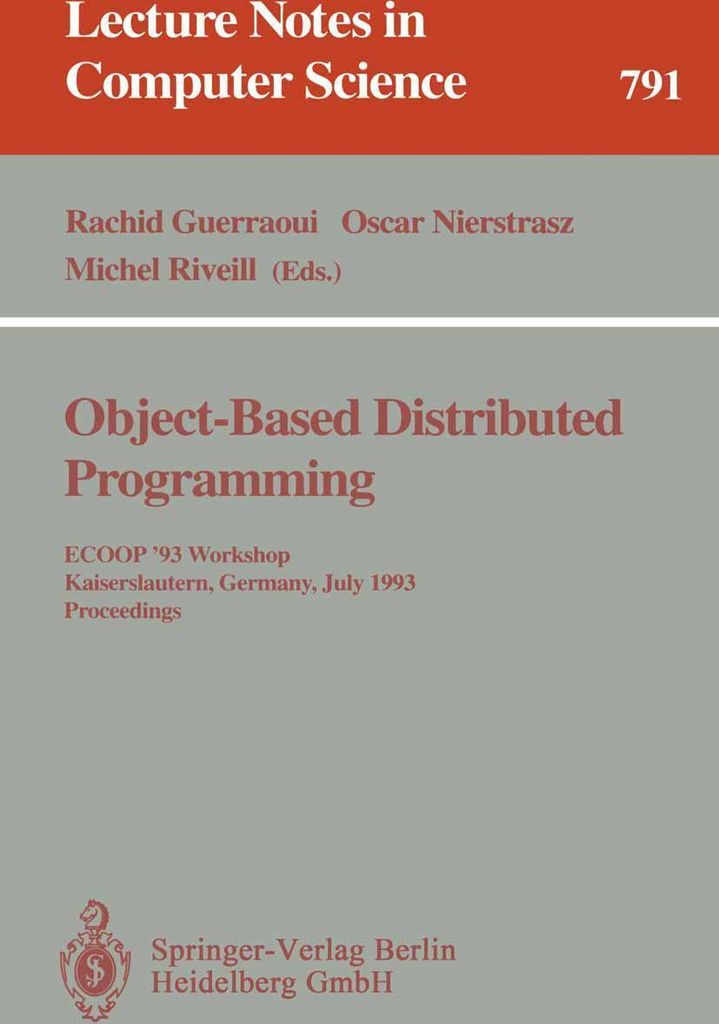 Object-Based Distributed Programming Produktbild 